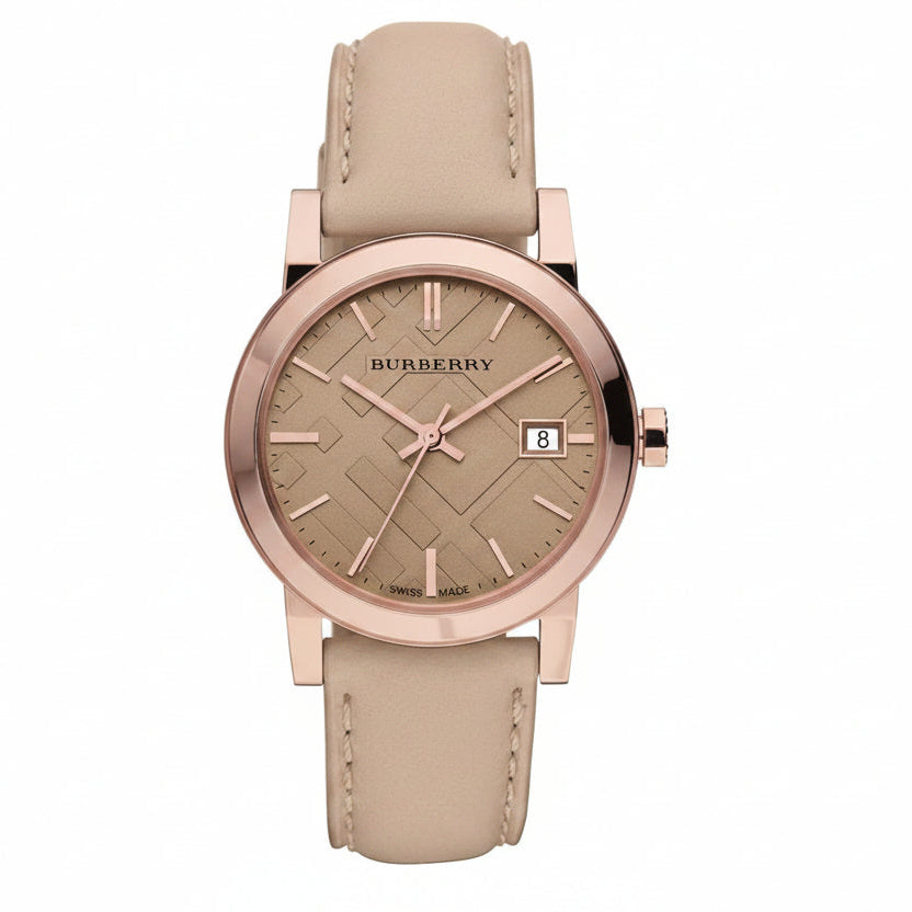 Burberry 34mm Ladies The City Leather Beige