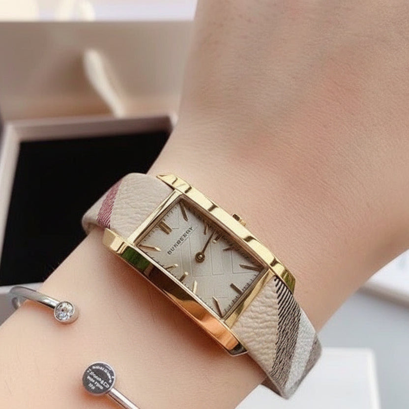 Burberry 20mm Ladies Pioneer Leather Gold