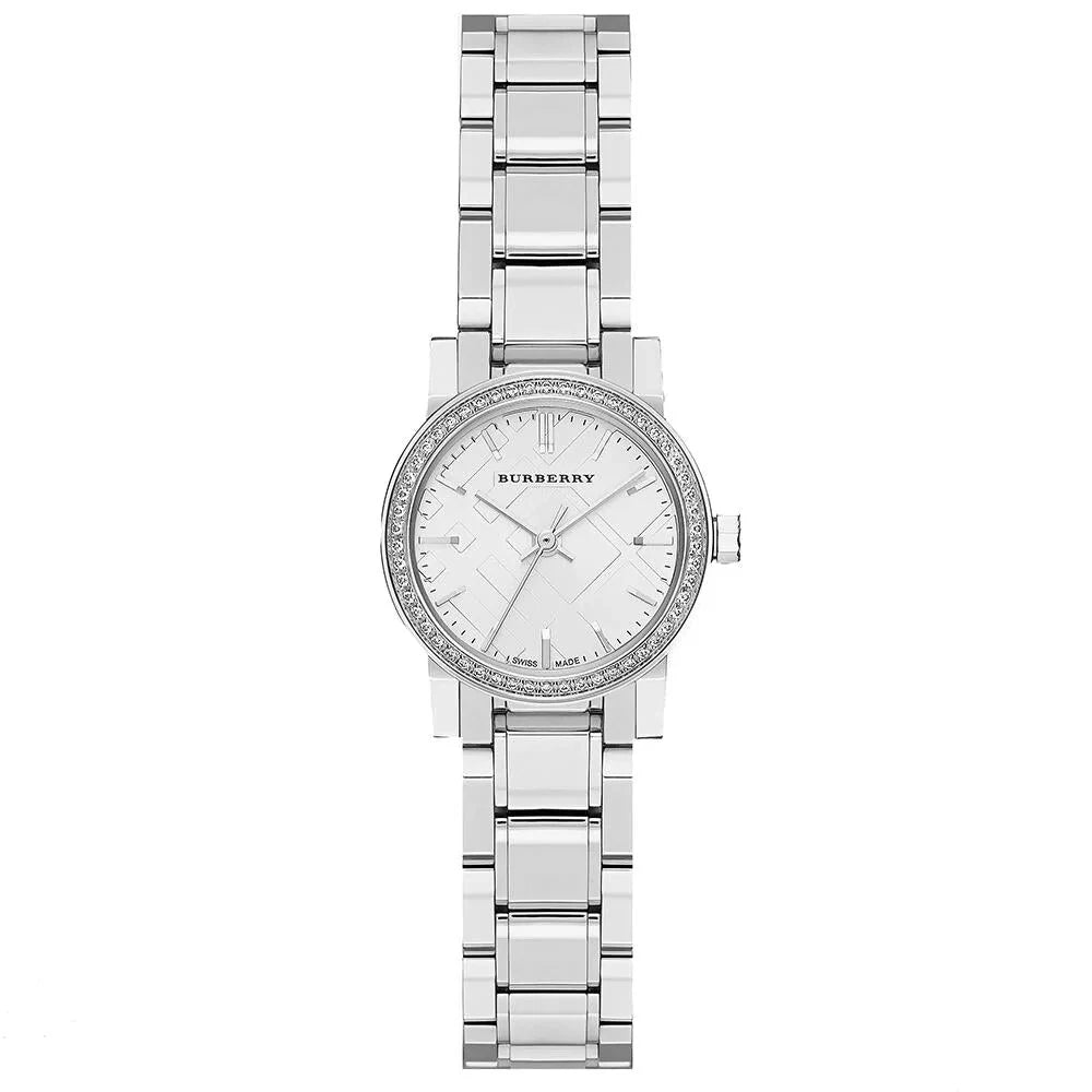 Burberry 26mm Ladies The City Diamonds Silver