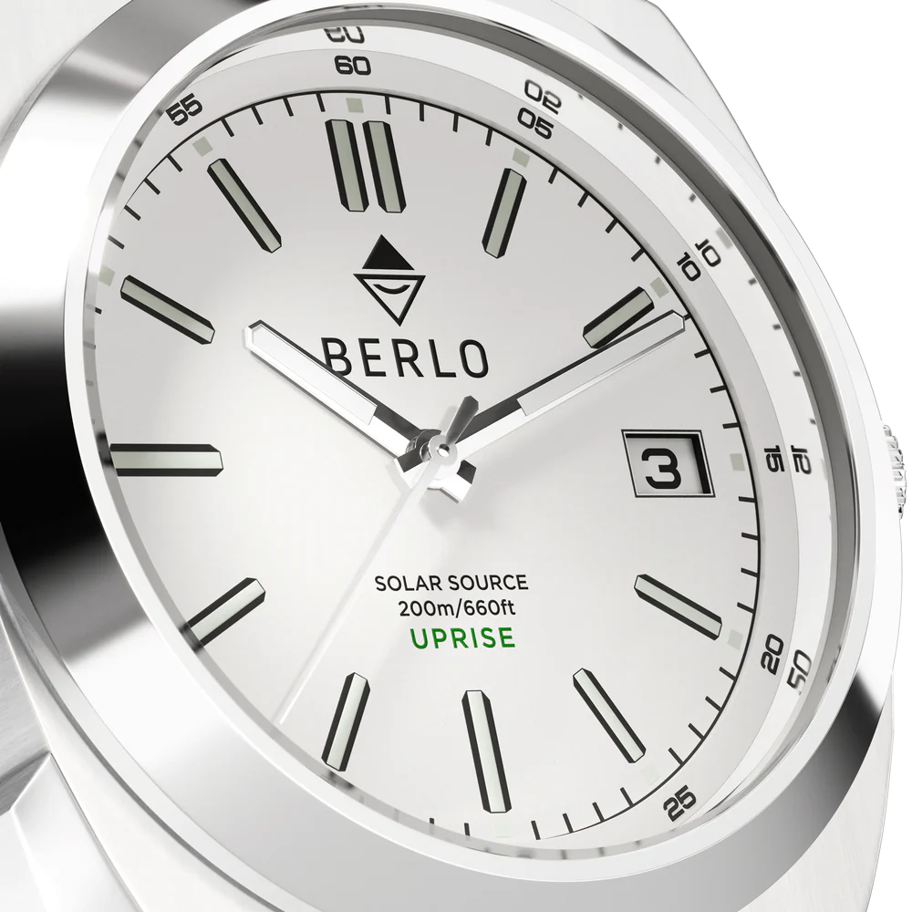 Berlo 41mm Men's Uprise Silver