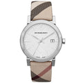 Burberry 38mm Ladies Heritage Nova Check Silver