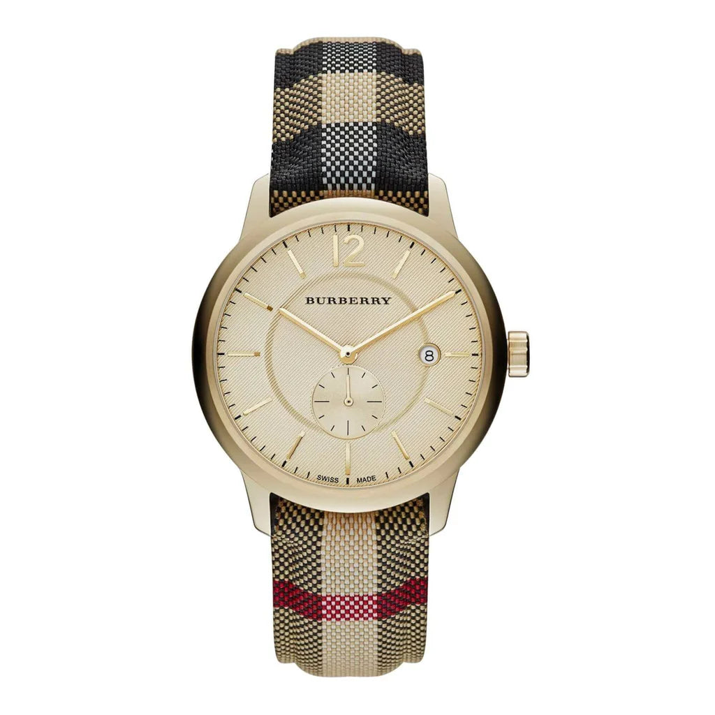 Burberry 40mm Men's Classic Horseferry Check Gold