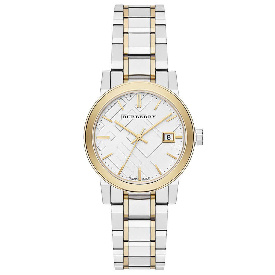 Burberry 34mm ladies The City Two Tone Silver/Gold