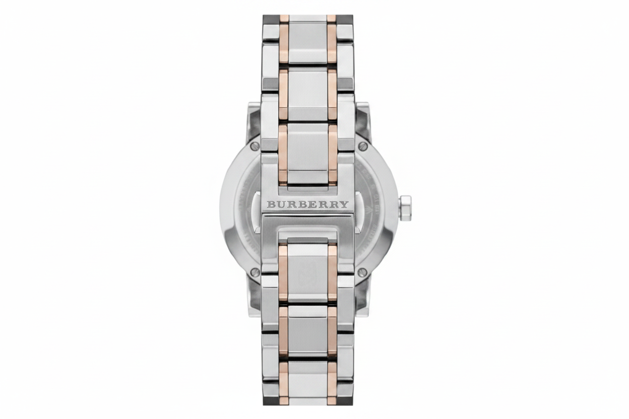 Burberry 26mm Ladies The City Two Tone Silver/Rose Gold