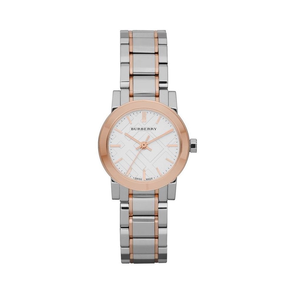 Burberry 26mm Ladies The City Two Tone Silver/Rose Gold