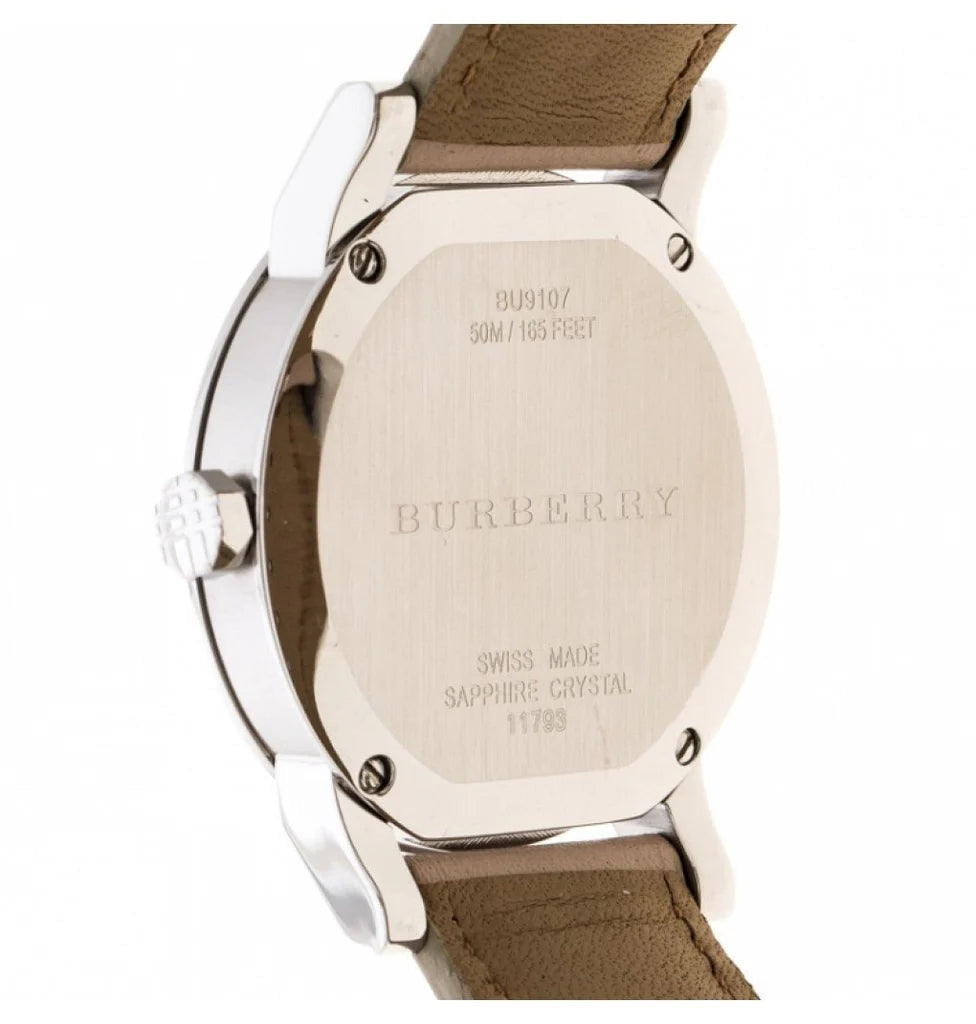 Burberry 34mm Ladies Heritage Check Dial Beige