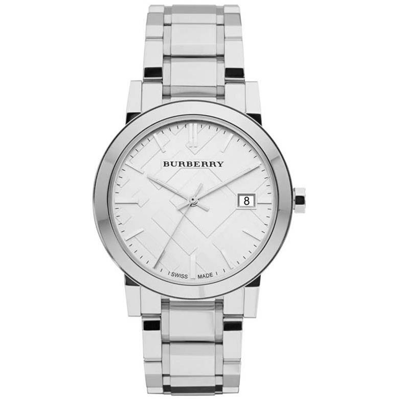 Burberry 38mm Unisex The City Large Silver