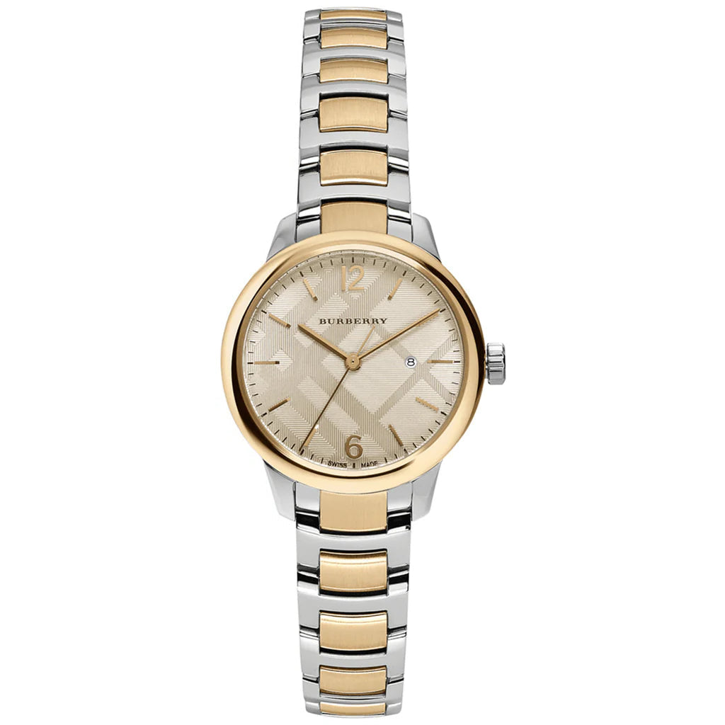 Burberry 32mm Ladies Classic Two Tone Gold/Silver